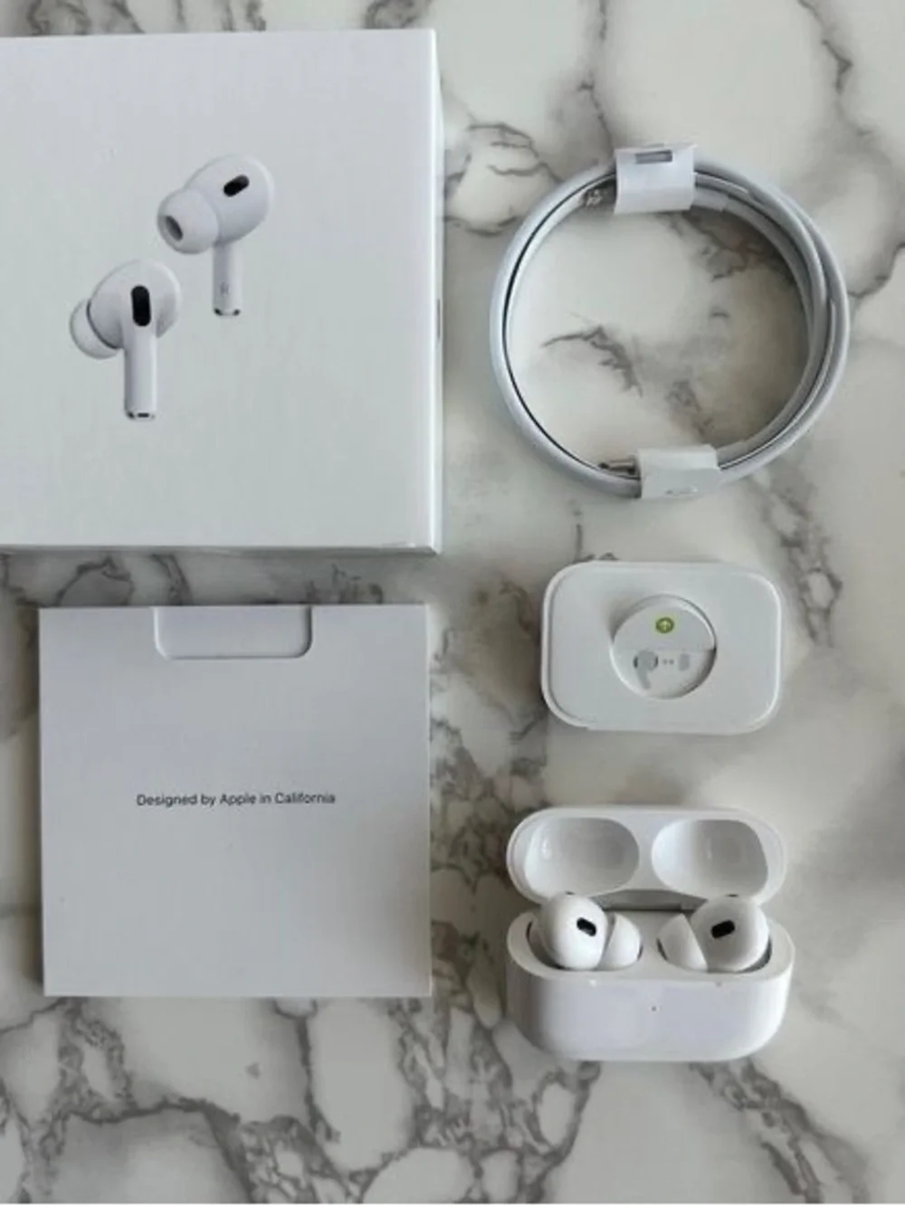 Apple AirPods Pro 2 Wireless Earbuds - White Charging Case Included
